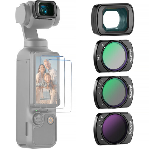 Neewer FL-B15 Filter Set with Wide-Angle Lens for DJI Osmo Pocket 3 (4-Pack)