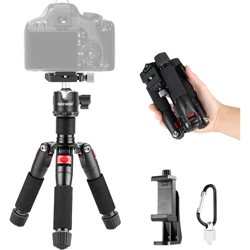 Neewer M521 Portable Desktop Mini Tripod with Ball Head & Phone Holder (19.7