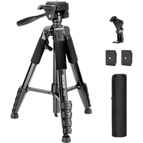 Neewer BASICS TP55 Aluminum Camera Tripod with 3-Way Pan & Tilt Head (71