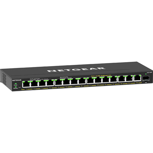 Netgear GS316EP 16-Port Gigabit PoE+ Compliant Managed Switch with SFP