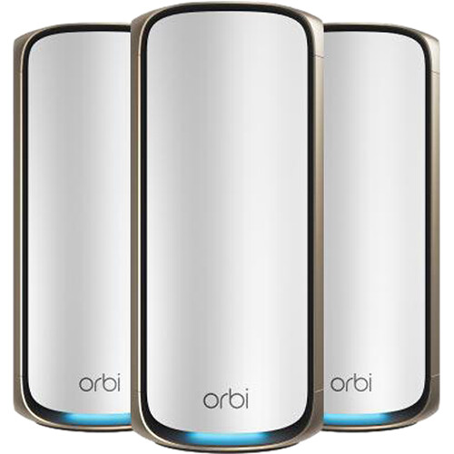 Netgear Orbi 970 BE27000 Wireless Quad-Band 3-Piece Mesh Wi-Fi System (White)