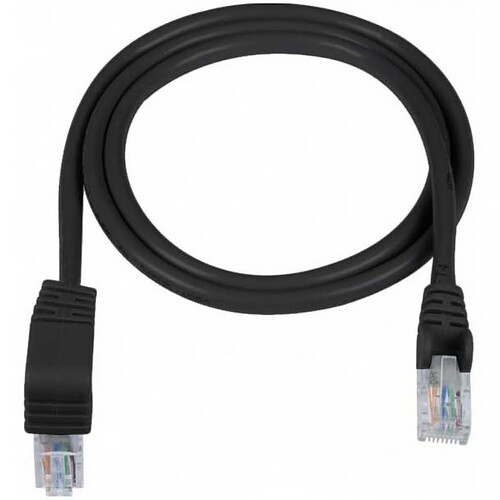 Network Technologies NTI CAT5e Right Angle to Straight Ethernet Cable (9' Black)