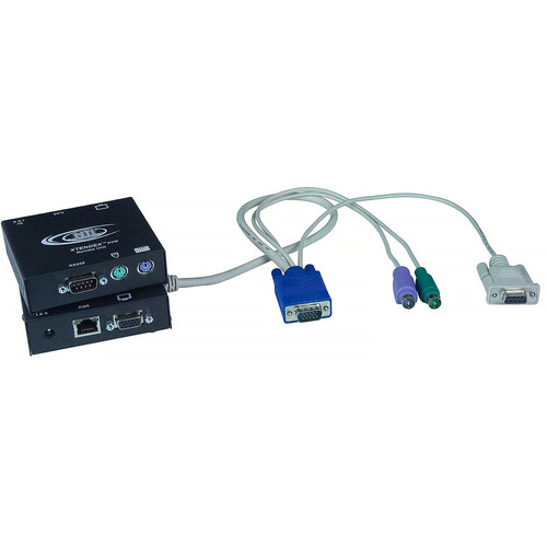 Network Technologies XTENDEX PS/2 KVM Extender with RS-232 via Cat 5/5e/6/6a (600')