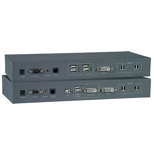 Network Technologies XTENDEX USB Extender with DVI Video Audio & RS-232 via Fiber (6500')