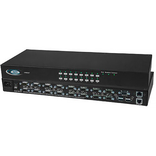 Network Technologies UNIMUX 16-Port High-Density VGA USB KVM Switch (1 RU)