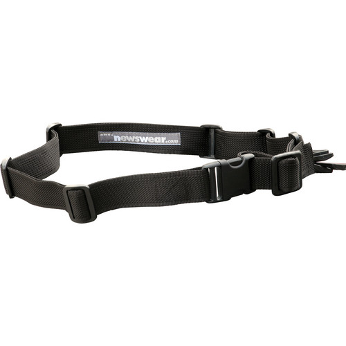 Newswear Press Pouch Waist Belt, 1-1/2" Wide Adjustable Waist Belt with Fast-Clip, Black.