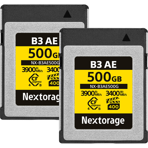 Nextorage 500GB NX-B3AE CFexpress 4.0 Type B Memory Card (2-Pack)