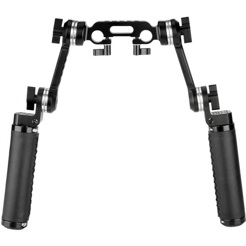 Niceyrig Shoulder Rig with Dual ARRI-Style Rosette Leather Handgrip Kit for 15mm LWS Rods