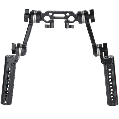 Niceyrig Shoulder Rig with Dual ARRI-Style Rosette Cheese Plate Handgrip Kit for 15mm LWS Rods