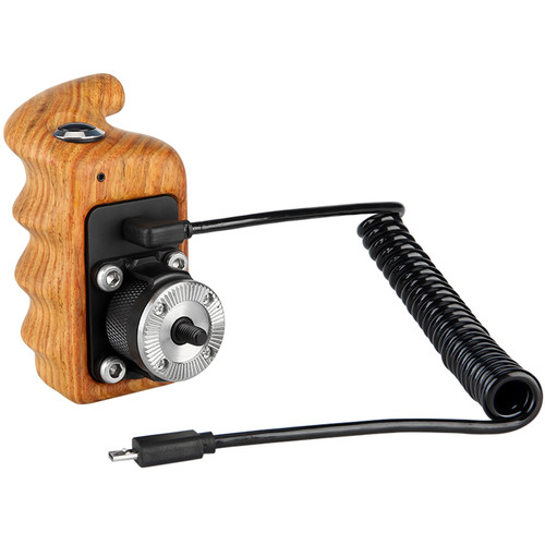 Niceyrig Right-Side Wooden Handgrip with Record Start/Stop Remote Trigger