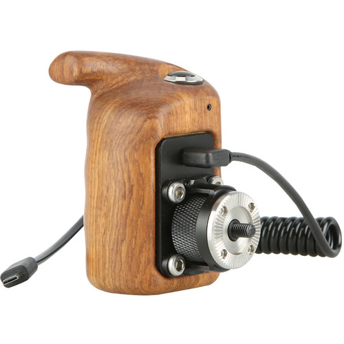 Niceyrig Left-Side Wooden Handgrip with Record Start/Stop Remote Trigger