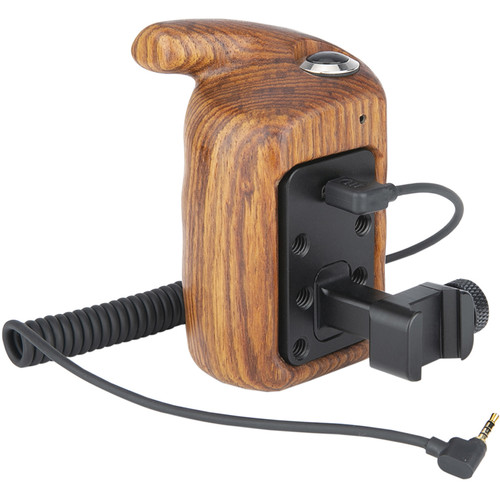 Niceyrig Wooden Handgrip with Record Start/Stop Trigger for Panasonic Lumix (Left Side)
