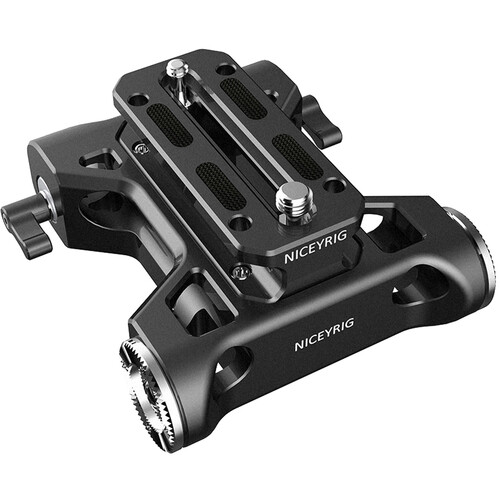 Niceyrig Riser Baseplate with Rosettes/15mm Rod Clamp for Select Cinema Cameras