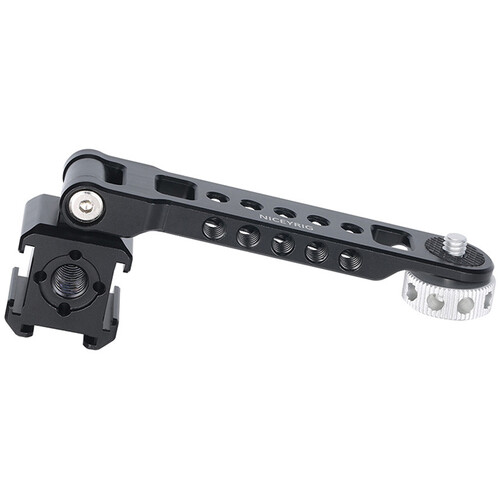 Niceyrig Extension Bracket with 180 Cold Shoe Mount Adapter