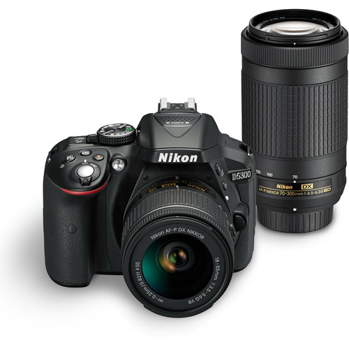 Nikon D5300 DSLR Camera Dual Lens Kit 1579 B&H Photo Video