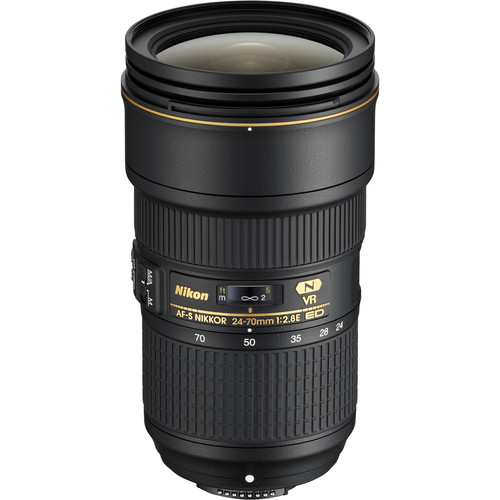 Nikon AF-S NIKKOR 24-70mm f/2.8E ED VR Lens (Refurbished)