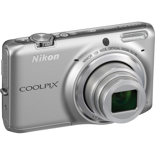 Nikon COOLPIX S6500 Digital Camera (Silver) 26370 B&H Photo Video