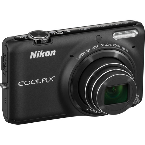 Nikon COOLPIX S6500 Digital Camera (Black) 26371 B&H Photo Video