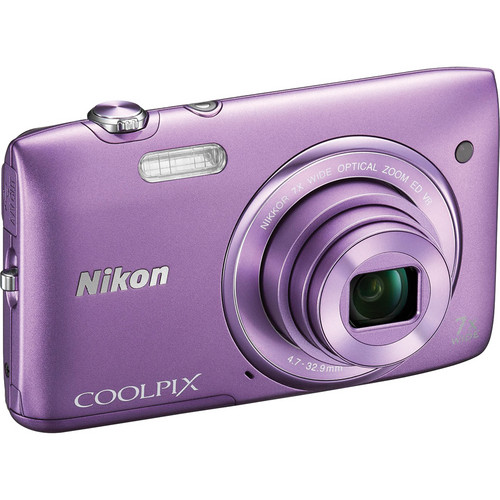 Nikon COOLPIX S3500 Digital Camera (Purple) 26380 B&H Photo