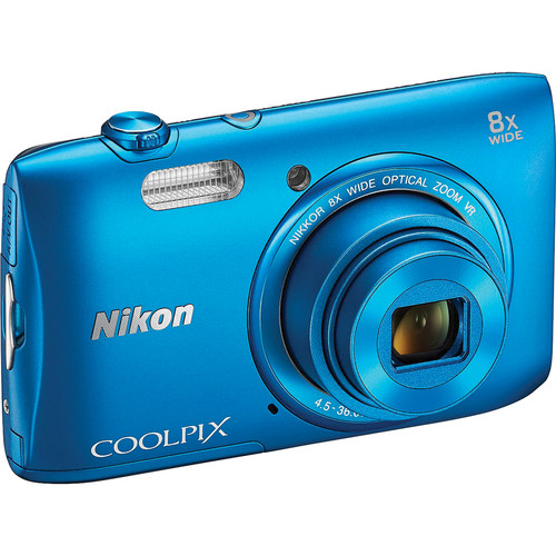 Nikon COOLPIX S3600 Digital Camera (Blue) 26454 B&H Photo Video