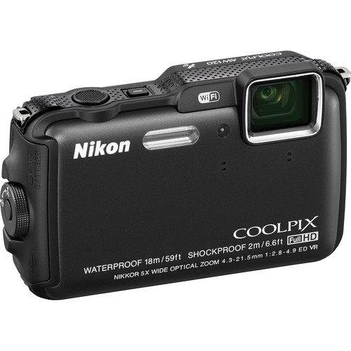 Nikon COOLPIX AW120 Waterproof Digital Camera (Black) 26465 B&H