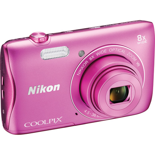 Nikon COOLPIX S3700 Digital Camera (Pink) 26476 B&H Photo Video