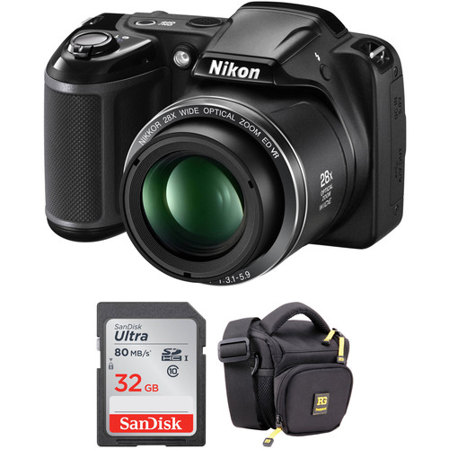 Nikon COOLPIX L340 Digital Camera Basic Kit B&H Photo Video