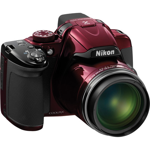 Nikon COOLPIX P520 Digital Camera (Red) 26398 B&H Photo Video