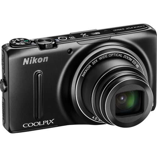 Nikon COOLPIX S9500 Digital Camera (Black) 26418 B&H Photo Video