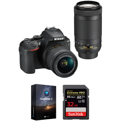 Nikon D5600 DSLR Camera with 1855mm and 70300mm Lenses and