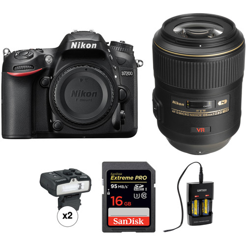 Nikon D7200 DSLR Camera with 105mm Macro Lens Dental Kit B&H