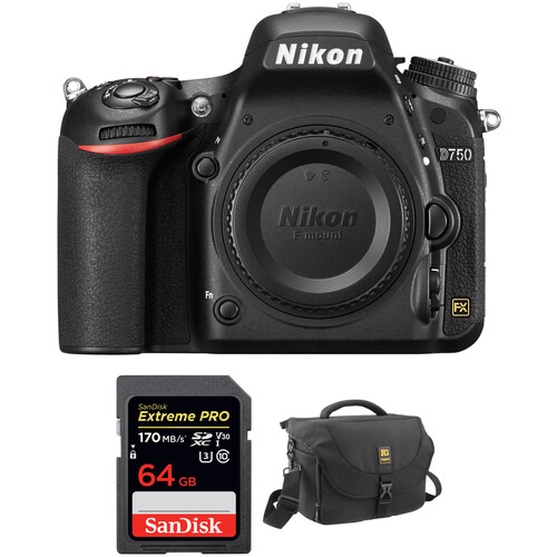 Nikon D750 DSLR Camera Body and Accessories Kit
