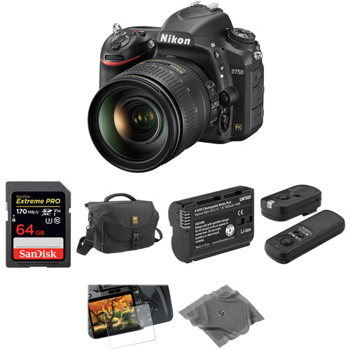 Nikon D750 DSLR Camera with 24-120mm Lens Basic Kit
