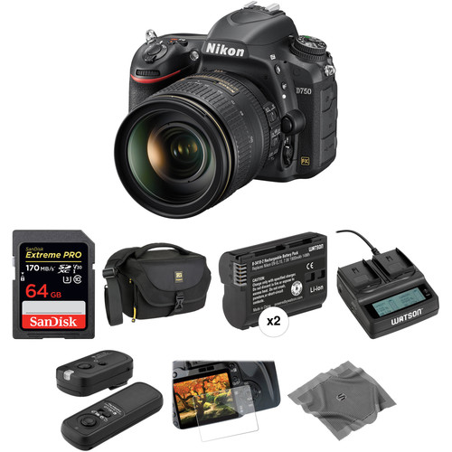 Nikon D750 DSLR Camera with 24-120mm Lens Deluxe Kit