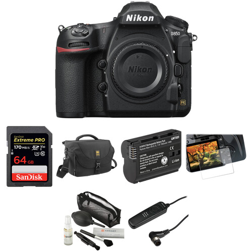 Nikon D850 DSLR Camera Basic Kit B&H Photo Video