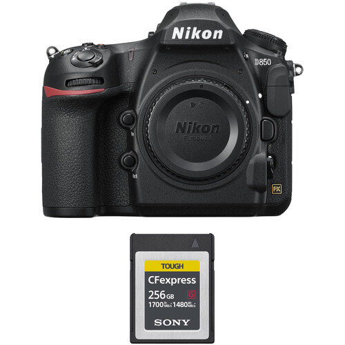 Nikon D850 DSLR Camera Body with Memory Card Kit B&H Photo Video