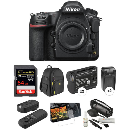 Nikon D850 DSLR Camera Deluxe Kit B&H Photo Video