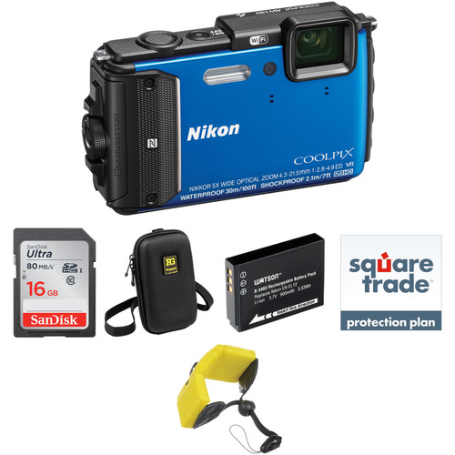 Nikon Nikon Coolpix Aw130 Waterproof Digital Camera Deluxe Kit 6841