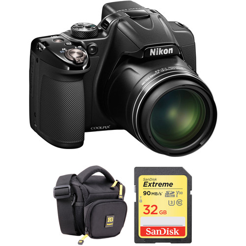 Nikon COOLPIX P530 Digital Camera (Black, Refurbished) Basic Kit