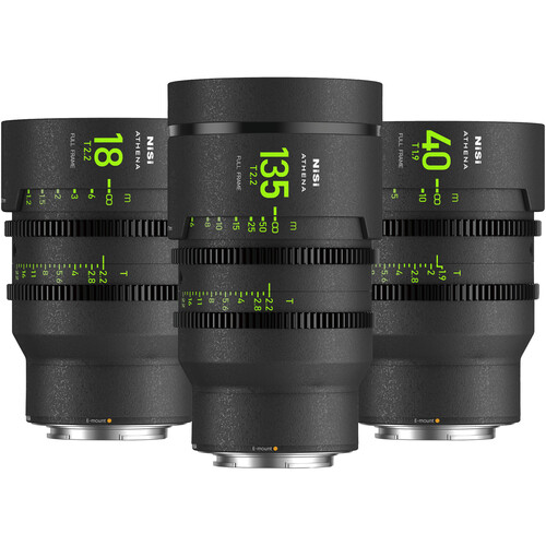NiSi ATHENA PRIME T2.2/1.9 Full-Frame 3-Lens Add-On Kit (Sony E No Drop-In Filter)