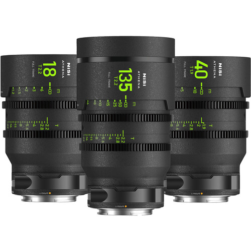 NiSi ATHENA PRIME T2.2/1.9 Full-Frame 3-Lens Add-On Kit (Leica L Drop-In Filter Mounts)
