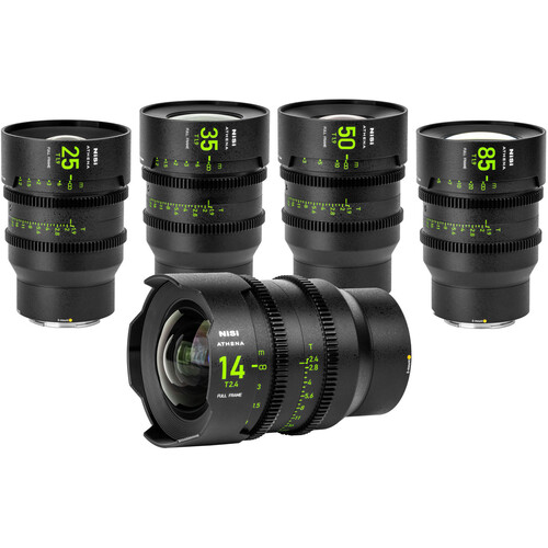 NiSi ATHENA PRIME T2.4/1.9 Full-Frame 5-Lens Kit (E Mount)