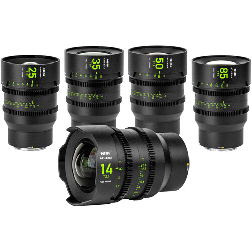 NiSi ATHENA PRIME T2.4/1.9 Full-Frame 5-Lens Kit (FUJIFILM G)