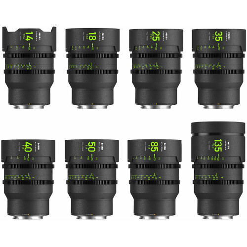 NiSi ATHENA PRIME T2.4/1.9 Full-Frame 8-Lens MASTER Kit (FUJINON G No Drop-In Filter)