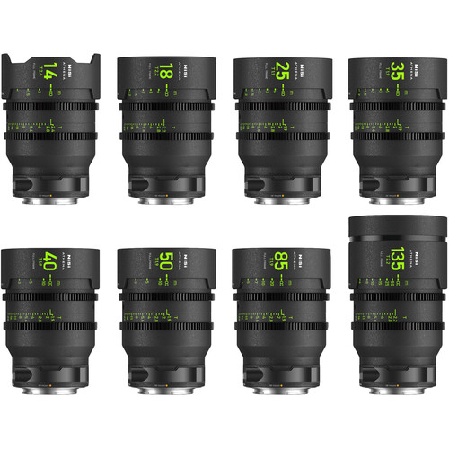 NiSi ATHENA PRIME T2.4/1.9 Full-Frame 8-Lens MASTER Kit (Canon RF Drop-In Filter Mounts)