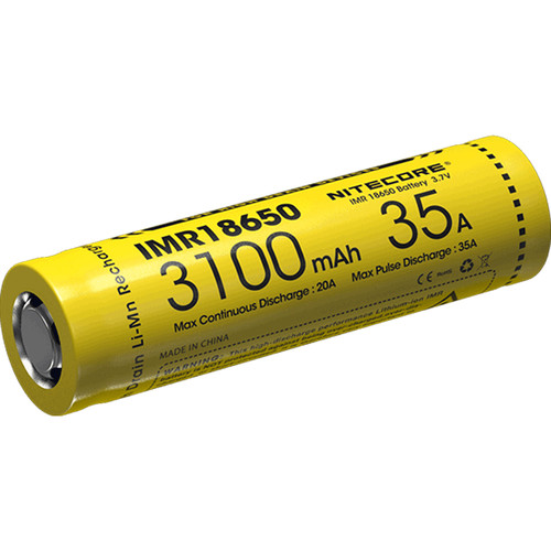 Nitecore IMR 18650 Rechargeable HighDrain IMR18650310035A B&H