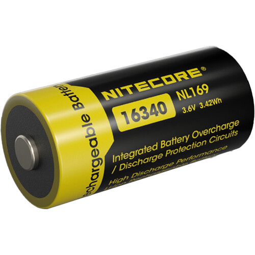 Nitecore NL169 16340 Li-Ion Rechargeable Battery (3.6V 950mAh)