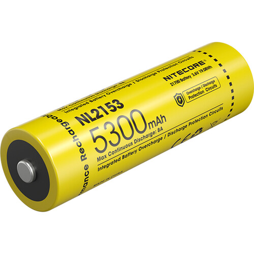 Nitecore 21700 Rechargeable Lithium Battery (3.6V 5300mAh)
