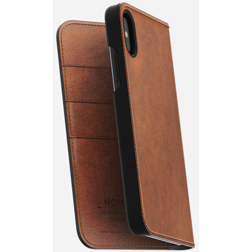 nomad leather folio for iphone x rustic brown nomad leather folio for iphone x rustic brown
