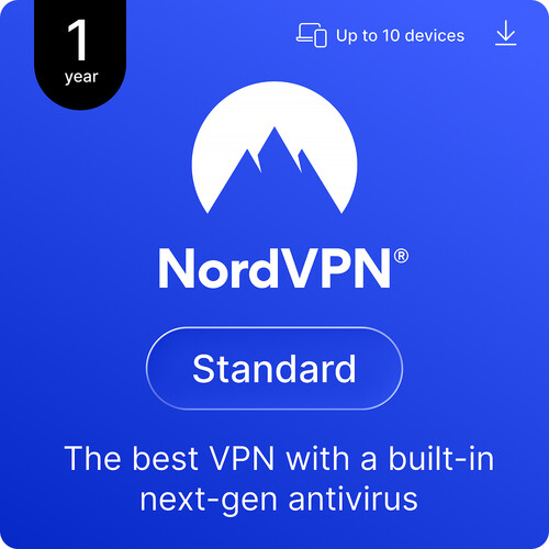 NordVPN Standard VPN Service (10 Devices 1-Year Subscription)